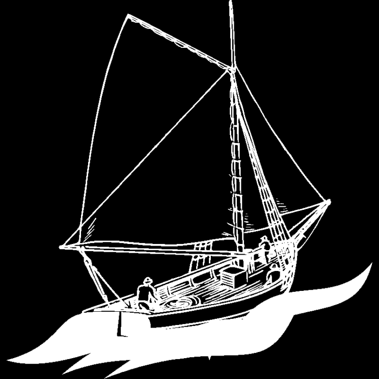Boat sailing illustration